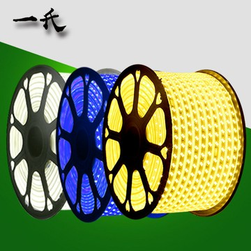 LED燈帶 LED燈條 裝飾燈 連接可裁剪批發led燈帶5050防水高壓2835雙排三排220V客廳彩霓虹柔性軟燈條