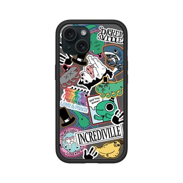 iPhone 15 Mod NX 黑 - 怪奇事物所 Incrediville - 怪奇貼紙簿