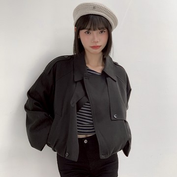 【Aa.chic熱賣商品】秋日休閒翻領寬鬆外套(三色).女裝/翻領/寬鬆/外套/短版/百搭/日常【C091351】