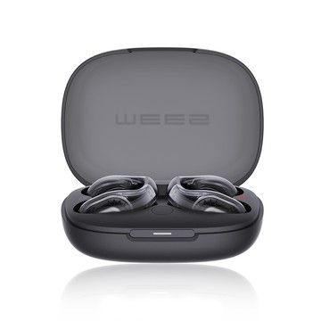 MEES 邁斯 Ear Clip Pro 雲朵氣墊耳夾式藍牙耳機(透明黑)