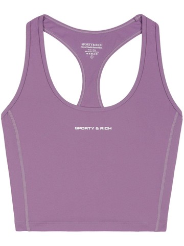 Sporty & Rich - SR Bold Sports tank top - women - Nylon/Spandex/Elastane - XL - Purple