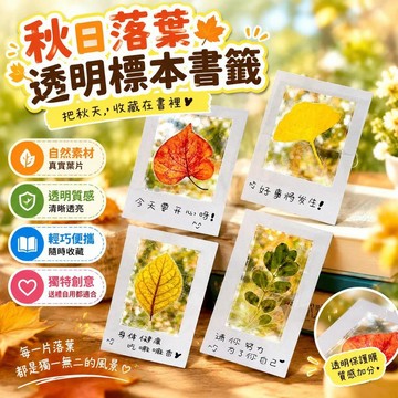 免運上新🌟嚴選🌟相框系列 創意秋天落葉壓花 植物追憶書籤 新款手工乾花 透明標本 自制文藝閱讀裝飾小禮物手作材料