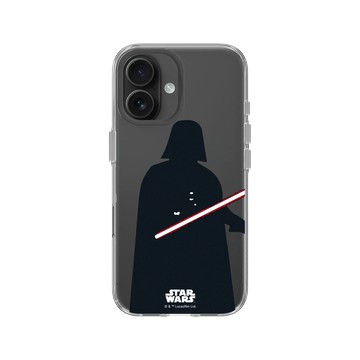 iPhone 16 Clear Case（相機按鈕） 透明 - 迪士尼-星際大戰 Star Wars - 黑武士-剪紙系列