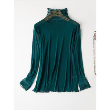 雙層網眼長袖薄款親膚透氣真絲