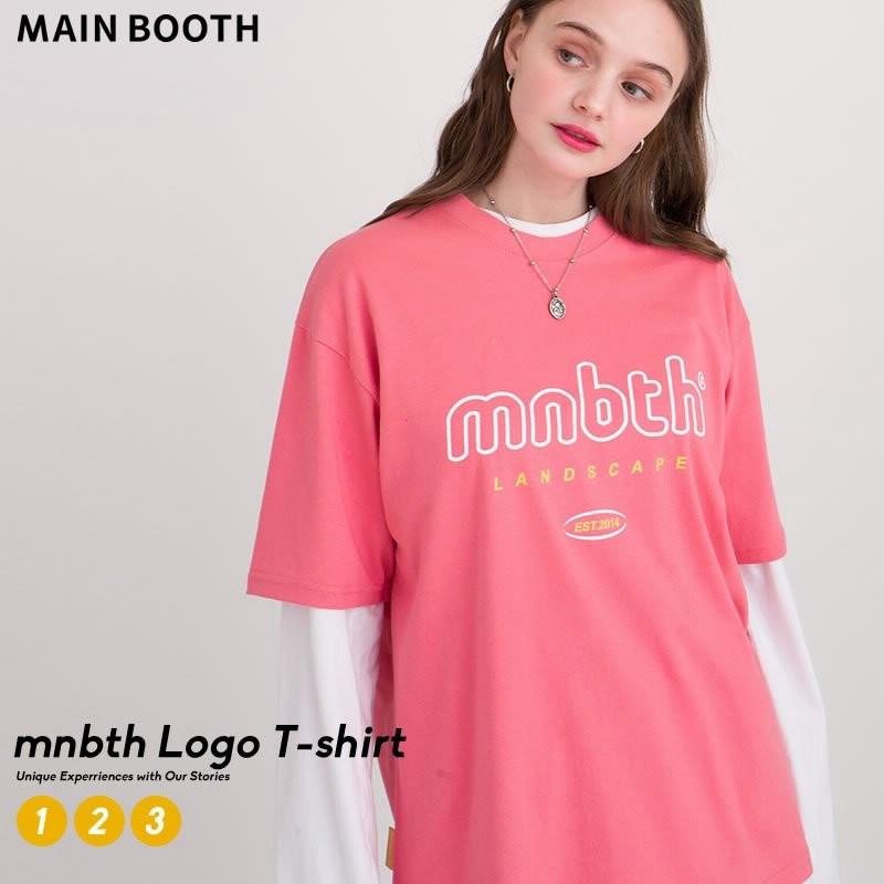 Main Booth メインブース Tシャツ Mnbts Logo T Shirt ピンク メンズ レディース ペアルック お揃いコーデ カップル 友達 韓国 ファッション ブランド 通販 Lineポイント最大0 5 Get Lineショッピング