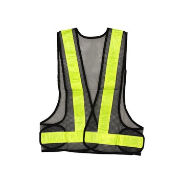 深色藍黑網黃條螢光反光背心 騎自行車打掃釣魚 TA-012