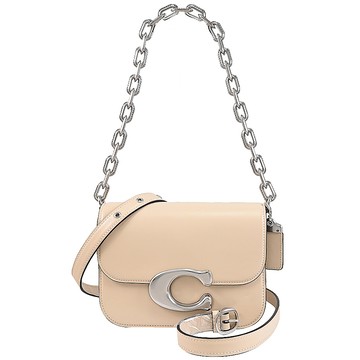 COACH CM557 IDOL 經典C LOGO翻蓋粗鏈帶兩用包.淺褐