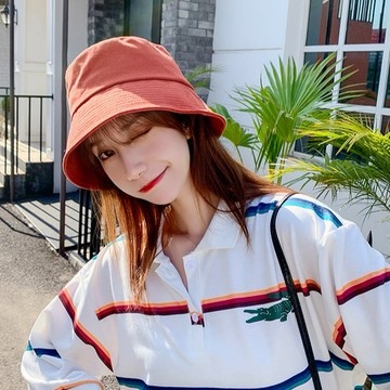 現貨-帽子女韓國潮春季網紅漁夫帽女春夏韓版百搭盆帽防曬遮陽太陽帽