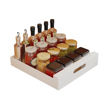 加寬版櫥櫃抽屜式置物架 40cm款  1個  白色