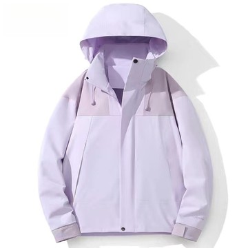 情侶戶外衝鋒衣連帽外套百搭男女夾克戶外防風防水登山服潮