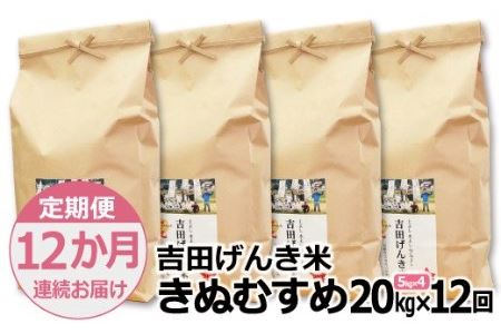 「吉田げんき米」きぬむすめ20kg（5kg×4）