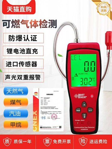【一測即響】可燃氣體檢測儀 煤氣檢測儀 天然氣報警器 洩漏探測器 家用便攜式 高精度探頭 聲光報警 廚房車庫必備