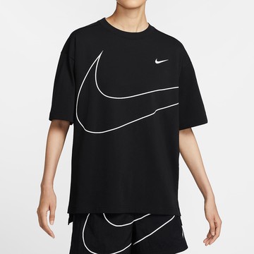 【NIKE】AS W NSW SW SS TOP OS GCEL 女 短袖上衣 黑色-HQ1581010