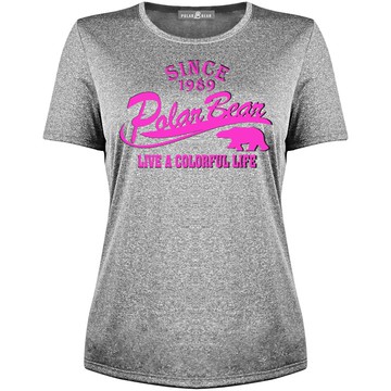 【POLAR BEAR】女吸濕排汗快乾彈性麻花圓領印花T恤-18T17