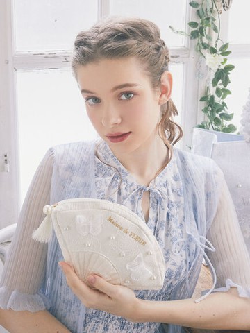 立體蝴蝶扇型收納袋(8A42FJJ1900) - Maison de FLEUR