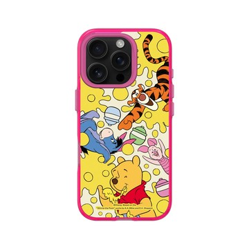 iPhone 16 Pro Clear 粉漾桃 - 迪士尼-小熊維尼 Disney Winnie The Pooh - 蜂蜜狂歡派對