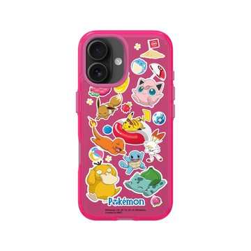 iPhone 16 Clear 粉漾桃 - 寶可夢 Pokemon - 歡樂力量-貼紙款