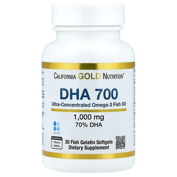 California Gold Nutrition, DHA700 魚油，超濃縮，1,000 毫克，30 粒魚明膠軟凝膠