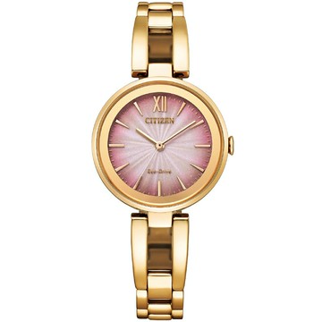 送禮首選★CITIZEN星辰 LADY'S系列/光動能時尚玫瑰金腕錶28mm/EM0809-83Z  附提袋【全館滿額折價★APP下單點數4倍送】線上購買享_實體門市同步服務