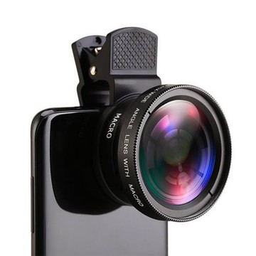 手機鏡頭0.45x廣角15x微距二合一鏡頭高清拍照外置通用鏡頭