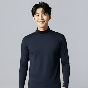 第5代溫灸刷毛立領發熱衣(湛海藍 男S-3XL)