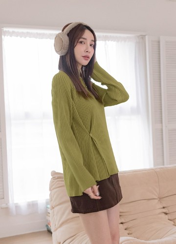 收腰設計針織上衣