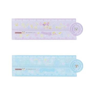 小禮堂 Sanrio 三麗鷗 塑膠折疊尺 17cm (夢幻可愛款) 酷洛米 大耳狗