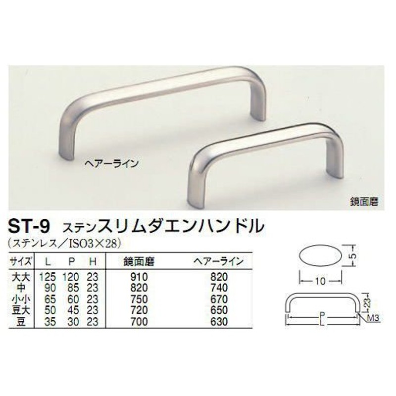 20個入 シロクマ  ST-62 ステン新グラスツマミ 鏡面磨 25 - 1