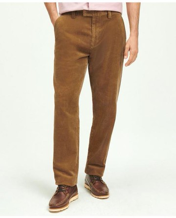 Brooks Brothers Men's Regular Fit Cotton Wide-Wale Corduroy Pants | Medium Brown | Size 40 30