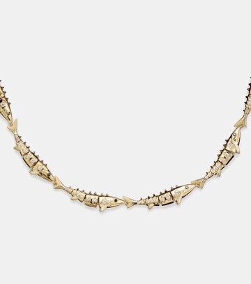 Yvonne Léon Marlin 9kt gold necklace with diamonds