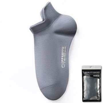 純棉素色男短襪3入-藍色_廠商直送