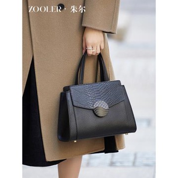 朱爾大氣真皮手提包女2026新款中年媽媽包時尚大容量通勤斜挎包