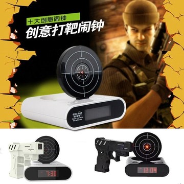 免運直達🔥打靶射擊鬧鐘 鬧鐘 創意鬧鐘 懶床治療 起床神器 電影同款 懶人鬧鐘 打靶鬧鐘 第三代 射擊鬧鐘 交換禮物