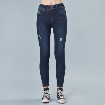 5th STREET｜-3KG系列｜女裝｜超彈高腰小直褲｜酵洗藍