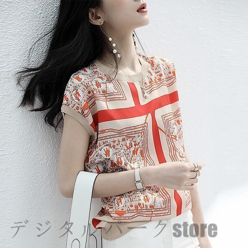 Tシャツ レディース 半袖 安い おしゃれ 韓国風 夏 40代 きれいめ トップス 半袖tシャツ ブラウス 花柄 シフォン カジュアル 体型カバー 大 通販 Lineポイント最大0 5 Get Lineショッピング