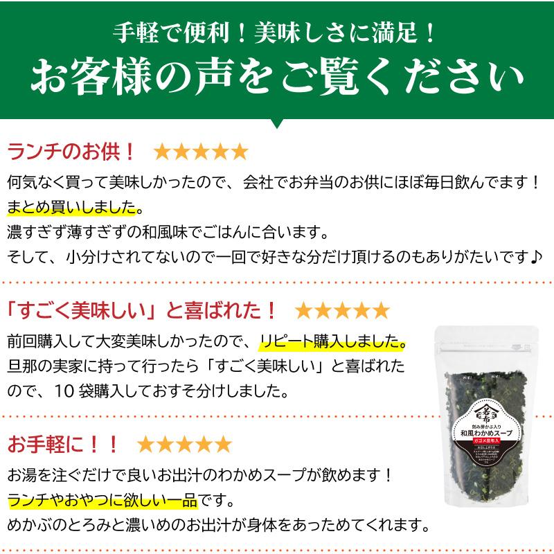 刻み芽かぶ入り 和風わかめスープ75g（1人150mlで約18人前）×10個セット 送料無料