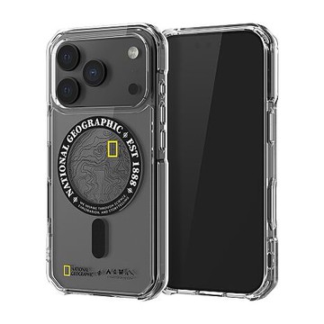 iPhone 17 Pro NatGeo Rugged 磁吸防摔保護殼-地形黑
