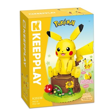 Keepplay積木 寶可夢 皮卡丘坐姿 大型收藏款