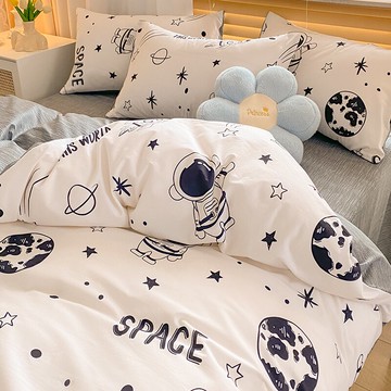 秋冬加厚純棉磨毛床上四件套100全棉春秋被套床單兒童床品三件套4