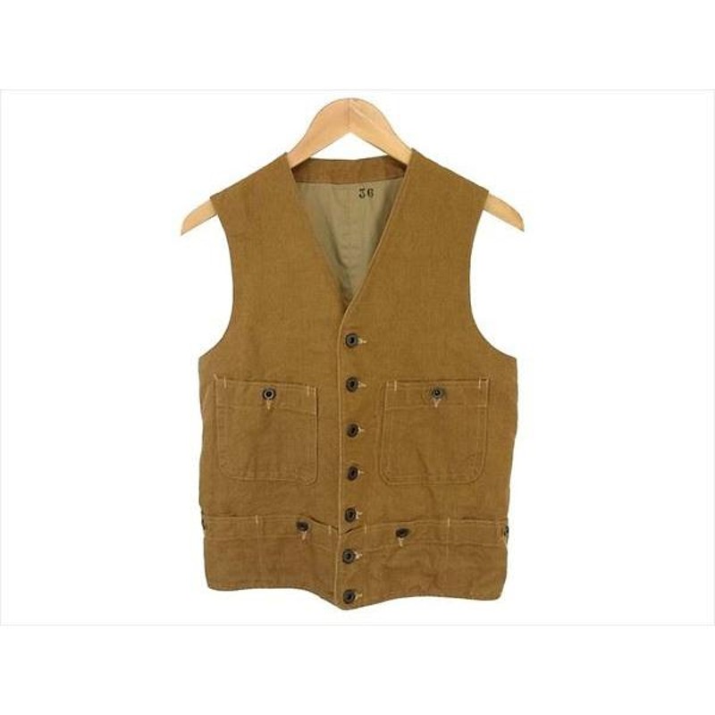 MR.FREEDOM ミスターフリーダム C/L BROWN CANVAS RANGE VEST ベスト ...