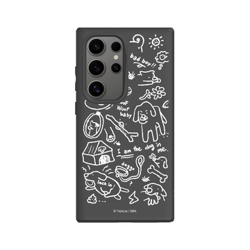 Galaxy S24 Ultra SolidSuit 黑 - 小貓貓們 Little Cattos - The Dog in me (White)