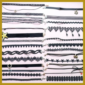 黑色蕾絲項圈 CHOKER短版鎖骨鏈 毛衣鏈項鍊