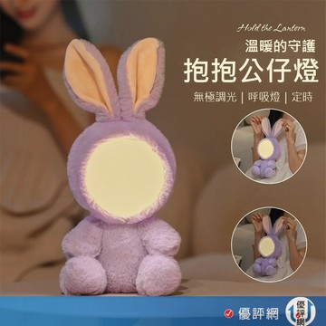 抱抱公仔燈 小夜燈 伴睡燈 床頭燈 造型燈 公仔燈 兔子燈 玩偶造型燈 LED夜燈 禮物 聖誕節 USB充電