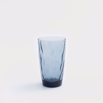 Bormioli Rocco 冰酷鑽面 470ml 壓花玻璃水杯｜淺靛藍｜單品