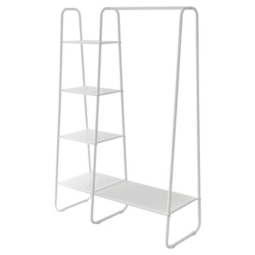 全鐵製衣帽層架 RH2502-WT  100 x 40.5 x 151.5cm  白色