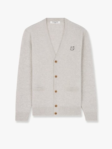 Wool cardigan with foxy patch on the front - MAISON KITSUNE - gender_Man