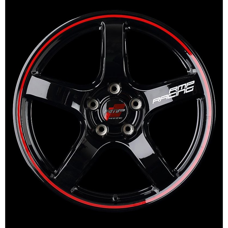 マルカサービス MID RMP RACING R50 18インチ 8.5J インセット45 5穴 PCD 114.3 ブラックリム/レッドライン  スポーク ホイール単品4本セット | LINEショッピング