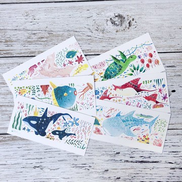 海洋好朋友明信片套組 (一套6張)