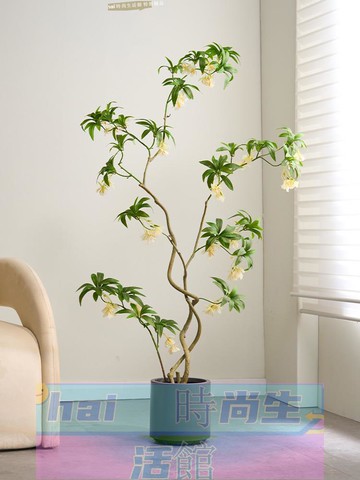 免運 可開發票 仿真綠植高端輕奢水石榕酒店民宿客廳店鋪櫥窗落地塑料裝飾假花樹