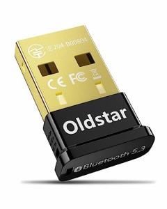 Bluetoothアダプタ 5.3 Oldstar Bluetooth USB アダプタ ドングル EDR LE対応(省電力) 低遅延 小型